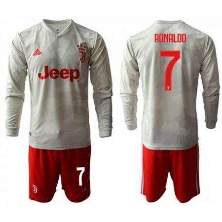Billiga Fotbollströjor Juventus RONALDO 7 Barn Borta tröja 2019/20 Långärmad